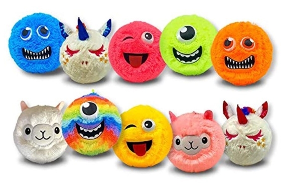 23cm Fuzzy Emoj 털이 많은 붓구름과 Fuzzy 괴물 디자인 연령대 14년 이상