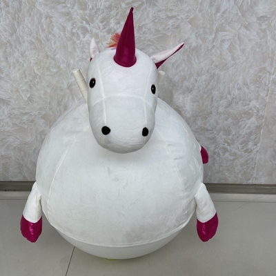 플러시 장난감 동물 공을 타고 뛰는 점프 공 손잡이가 있는 부풀이 PVC 직경 20