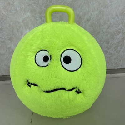 플러시 장난감 동물 공을 타고 뛰는 점프 공 손잡이가 있는 부풀이 PVC 직경 20